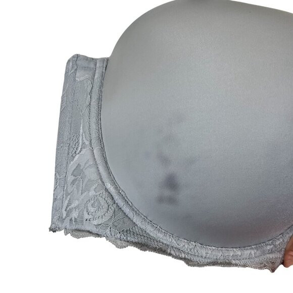 Torrid 50DD Bombshell Everyday Strapless Lined Bra With Lace & Removable Multi-W - Picture 3 of 7